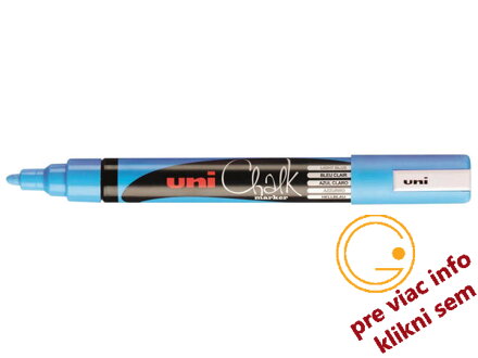 svetlý modrý marker 1,8-2,5mm nepriehľadný kriedový Uni Chalk