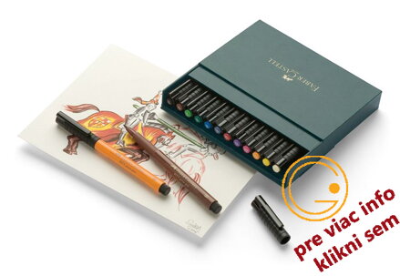 Umelecké perá PITT set 12 Atelierbox, Faber Castell