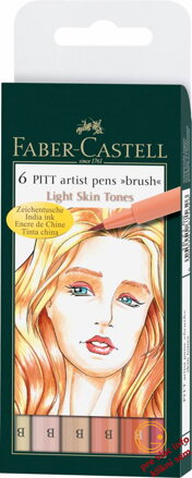 Umelecké perá PITT set 6 Skin, Faber Castell