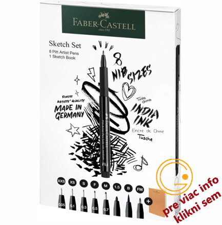 Faber-Castell Pitt Artist Pen Sketch Set, 8 ks
