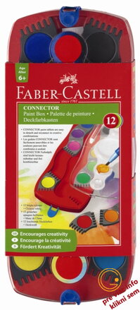 Vodové farby stavebnicové 12 farebné, Faber Castell