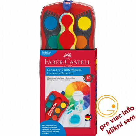 Vodové farby stavebnicové 12 farebné, Faber Castell