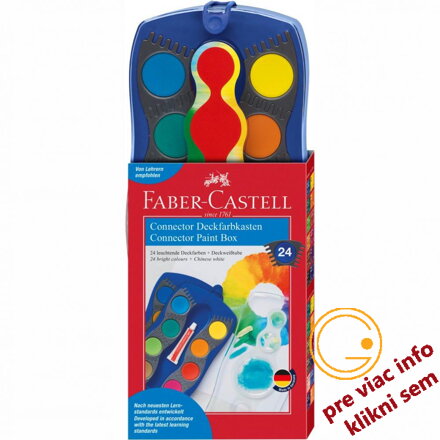 Vodové farby stavebnicové 24 farebné, Faber Castell