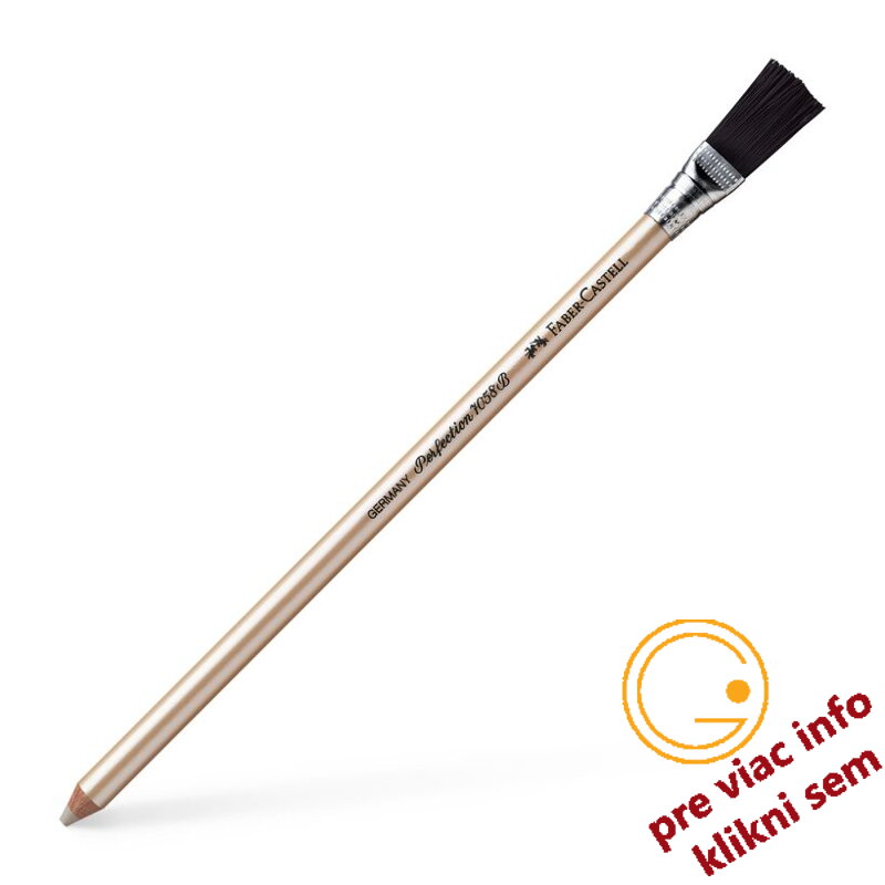 Guma v ceruzke Perfection 7058 B biela so štetcom, Faber Castell Guma v ceruzke Perfection 7058 B biela so štetcom, Faber Castell