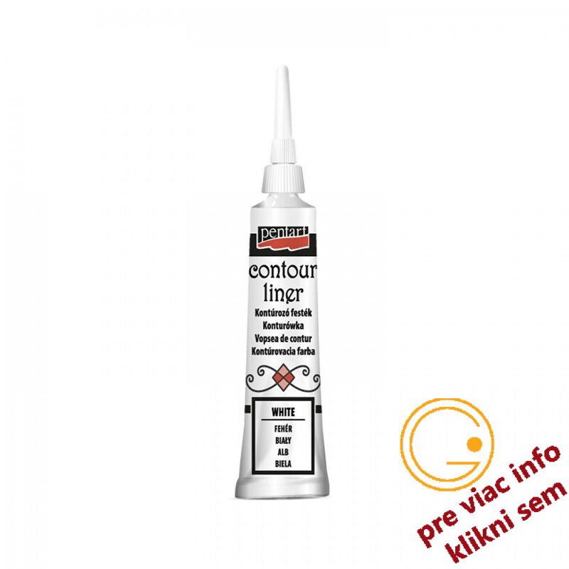 biela kontúra na sklo 20 ml, CERNE RELIEF biela kontúra na sklo 20 ml, CERNE RELIEF