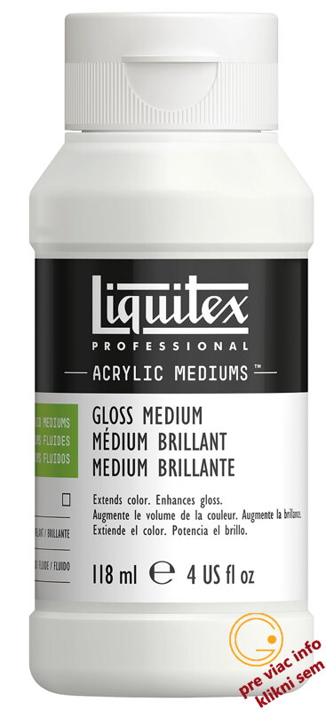 Lesklé médium Liquitex 118ml, Gloss Medium