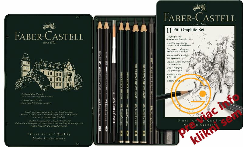 Pitt Grafit set malý, plechová krabička, Faber Castell