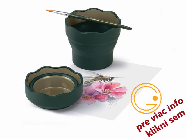 Pohár na vodu Klik Art & Graphic tmavozelený, Faber Castell Pohár na vodu Klik Art & Graphic tmavozelený, Faber Castell