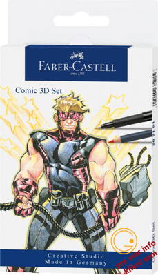 3D Set pre ilustráciu komiksov 11 ks Mix, Faber Castell