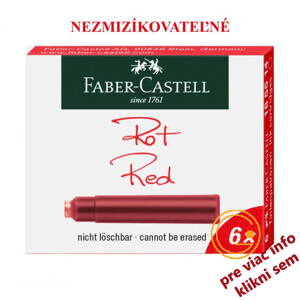 Atramentové bombičky červené 6 ks, Faber Castell