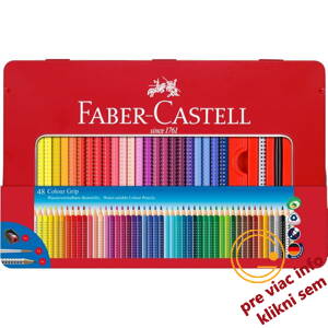 Pastelky akvarelové Colour Grip set 48 farebné v plechu, Faber Castell