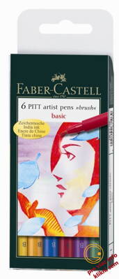 Umelecké perá PITT set Basic 6, Faber Castell